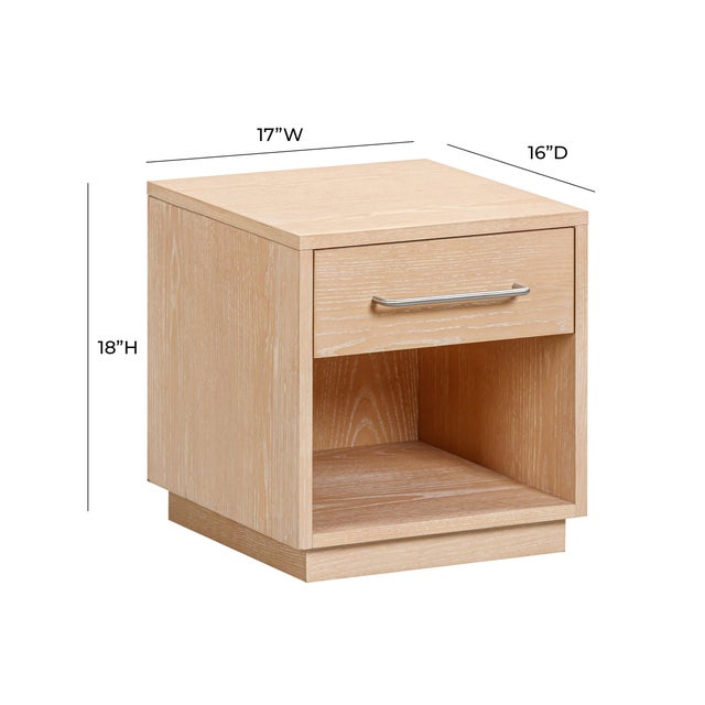 Tan Marlow Natural Wood Nightstand For Sale - Image 8 of 9