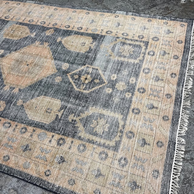 6ft × 9ft 3in Cb2 Aracati Navy Blue Wool Area Rug For Sale - Image 12 of 12