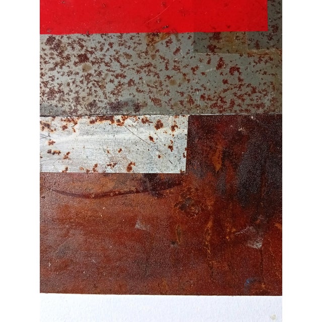 Contemporary Abstract Aerosol, Tempera, Rust on Metal "N 192" by Andre Debono For Sale - Image 6 of 10