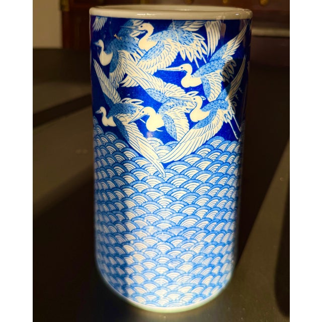 Chinoiserie Vases With Birds, Cherry Blossoms, Set of 3 For Sale - Image 11 of 12