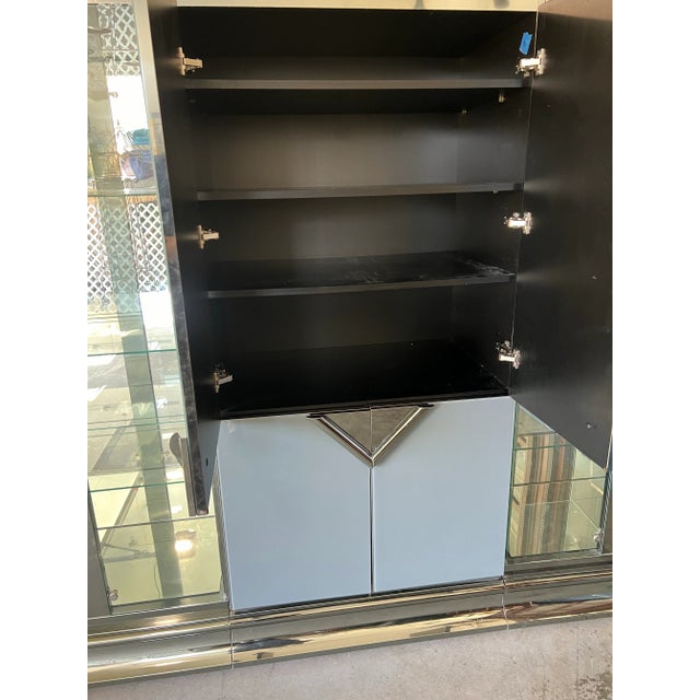 Post Modern Custom Made Curio Lighted Storage Cupboard For Sale - Image 4 of 12