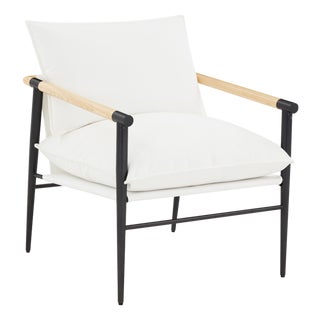 Cali Pearl Performance Fabric Accent Chair For Sale