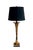 This French vintage Hollywood Regency style palm tree table lamp is sculpted, textured gilt metal or brass crafted to...