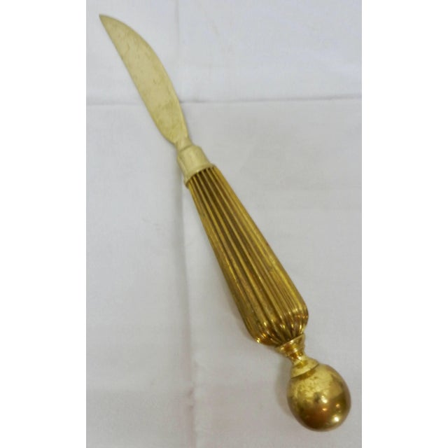 Mid-Century Modern Mid-Century Brass Letter Opener and Magnifying Glass For Sale - Image 3 of 9