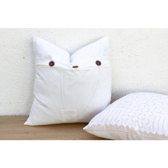 Textile Heritage, Pair of Appliqué Pillow Covers For Sale - Image 7 of 8