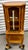 Brown 1960s Mid Century Revolving Jewelry Armoire in Oak Finish Free Standing Pilasters Mirror Chest of Draws For Sale - Image 8 of 17