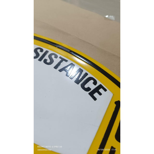 Metal Vintage 1983 Rallye Monte-Carlo Assistance Metal Plate Sign – Authentic Embossed Motorsport Wall Art For Sale - Image 7 of 18