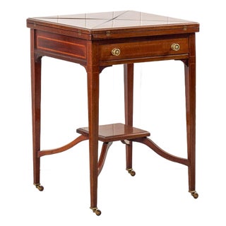 Edwardian Envelope Card Table For Sale