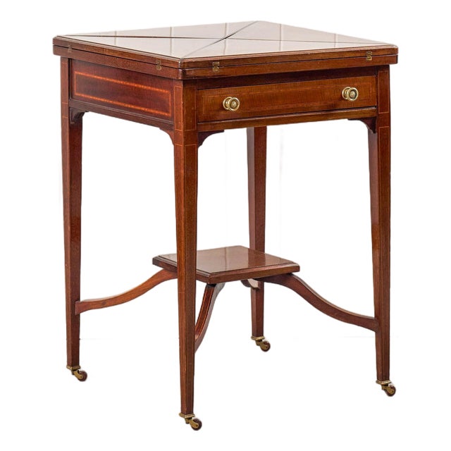 Edwardian Envelope Card Table For Sale