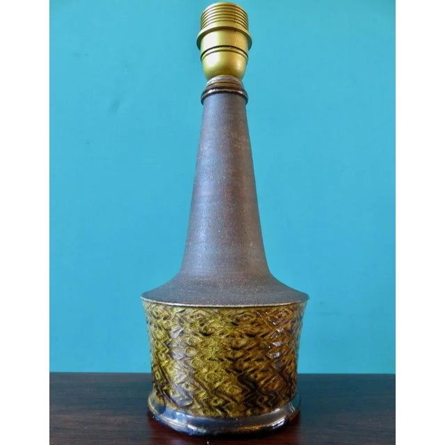 Bedside Lamps in Sandstone and Ocher Enamel by Nils Khaler, Denmark, 1965, Set of 2, in Good conditions. Designed 1960 to...