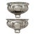 1960s Silver Plated Mead Dome as Wall Pockets or Planters - A Pair For Sale