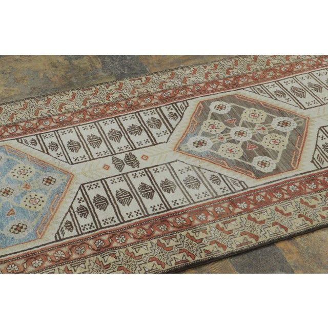 Rug & Kilim Antique Persian Sarab Extra-Long Runner With Geometric Medallions - Rug & Kilim For Sale - Image 4 of 7