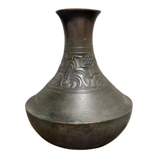 Just Andersen Danish Art Deco Patinated Bronze Bud Vase For Sale