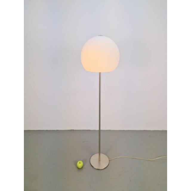 Vintage Opaline Glass Globe Floor Lamp from Hufnagel Leuchten, Germany, 1970s For Sale - Image 6 of 13