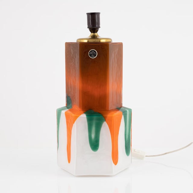 1960s Glass Table Lamp by Helena Tynell for Flygsfors, 1960s For Sale - Image 5 of 5