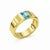 Silver, Gold Round Topaz Ring For Men's. Mens Solitaire Topaz Ring. Baguette Cut Topaz Ring. Metal: 925 silver plus 14k...