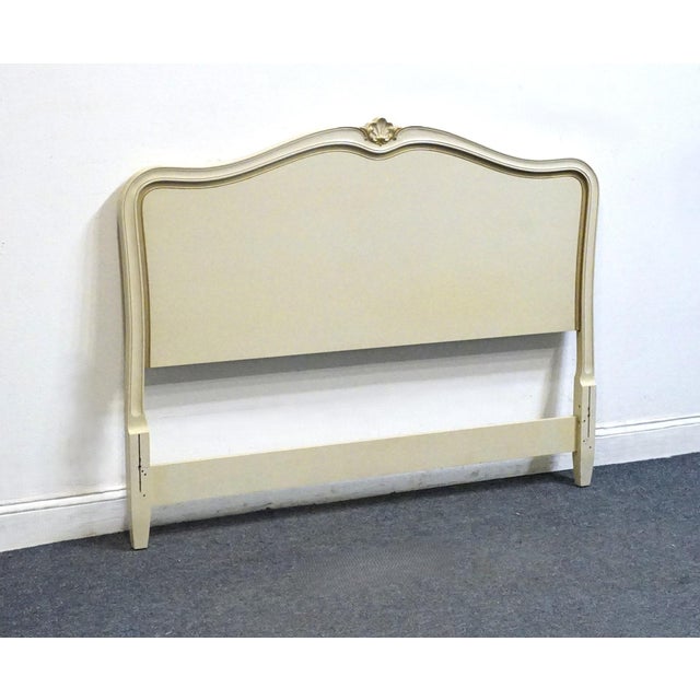 Drexel Drexel Furniture Touraine Collection Custom Cream Painted Country French Provincial Full Size Headboard 200-520-1 For Sale - Image 4 of 6