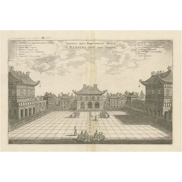 Imperial Palace in Peking, 1668, Paper For Sale