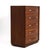 Mid-Century Modern t.h. Robsjohn Gibbings Widdicomb Walnut Spear Handle Five Drawer Chest Dresser For Sale - Image 3 of 18