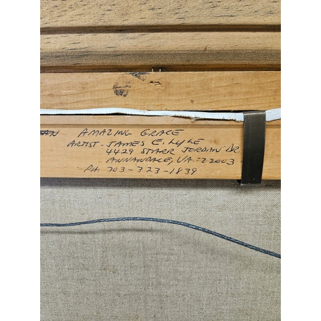 1960s Vintage Oil Painting of Musicians on Canvas by James Lyle, Virginia For Sale - Image 5 of 5