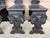 Antique 19th Century Italian Renaissance Hand Carved Walnut Hall Chairs, Set of Four For Sale - Image 12 of 14