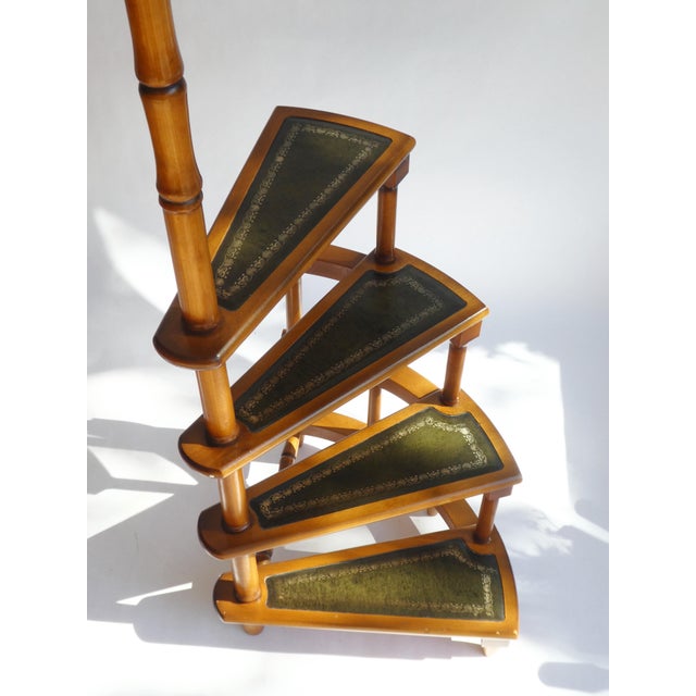 Wood Victorian Wooden Library Staircase, 1960s For Sale - Image 7 of 11