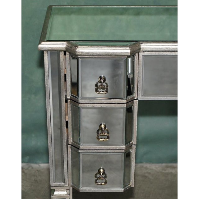 Decorative Venitian Bevelled Glass Dressing Vanity Table Desk Drawers by Aeg, 2010 For Sale - Image 6 of 18