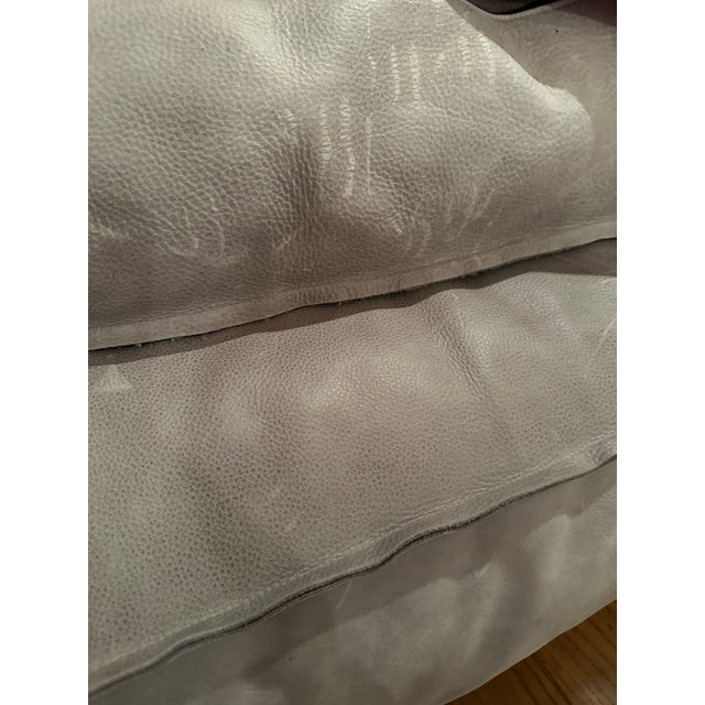 Gray Baxter Italy Leather Sectional Sofa For Sale - Image 8 of 9