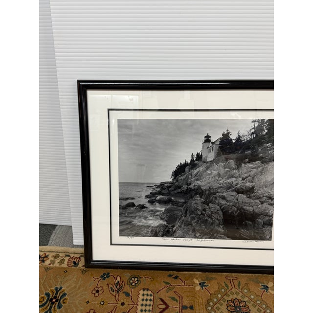 Design Plus Gallery presents a Black & White Photograph of Bass Harbor Point in Acadia, Maine by Robert Morris. The...