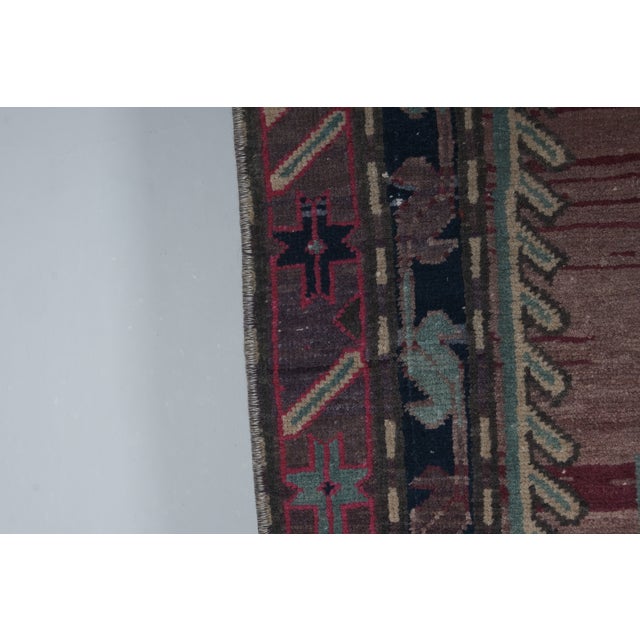 Hand-Knotted Caucasian Animal Runner Rug 3'9'' X 10'6'' For Sale In New York - Image 6 of 12