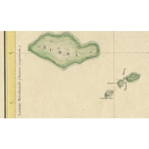 Antique Map of Flores, Timor and the Sunda Islands, France, 1790s For Sale - Image 6 of 12