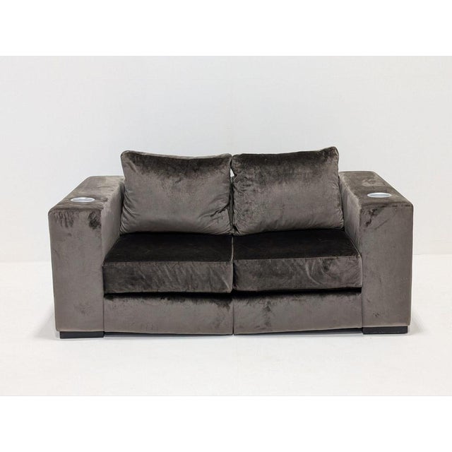 Vintage Velvet Cinema Sofa For Sale - Image 12 of 12