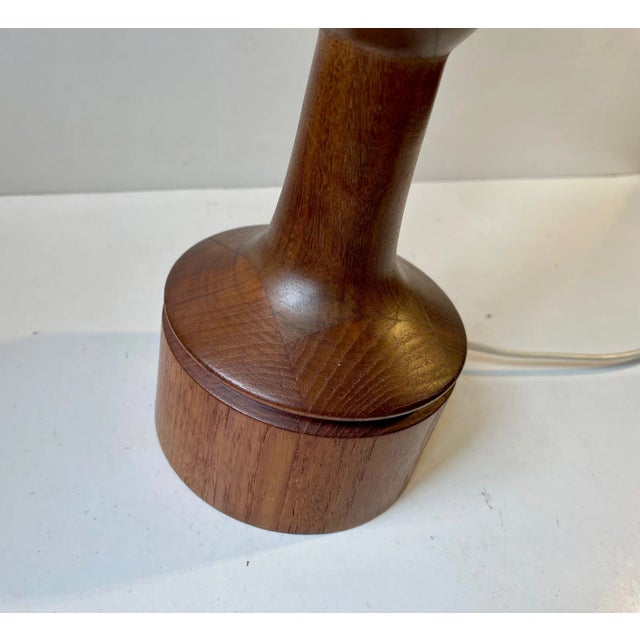 Scandinavian Table Lamp in Walnut and Teak, 1960s For Sale - Image 6 of 9