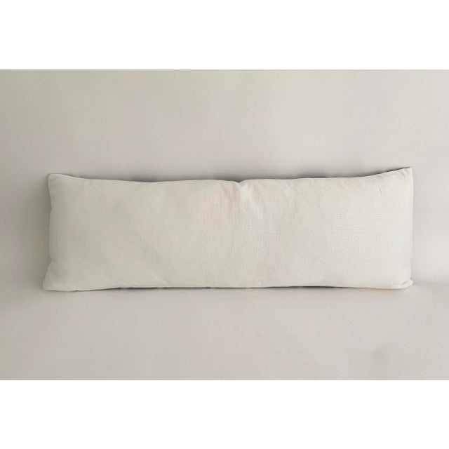 French French Ticking and Linen Body Pillow For Sale - Image 3 of 5