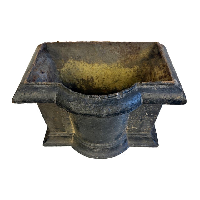 Metal Victorian English Cast Iron Rainwater Hopper Wall Planter For Sale - Image 7 of 9