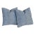 Pair Cushions/Pillows in a Small Blue Animal Print on White Ground For Sale