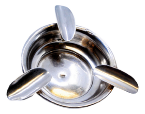 Silver Ashtray with Cigarette Holders