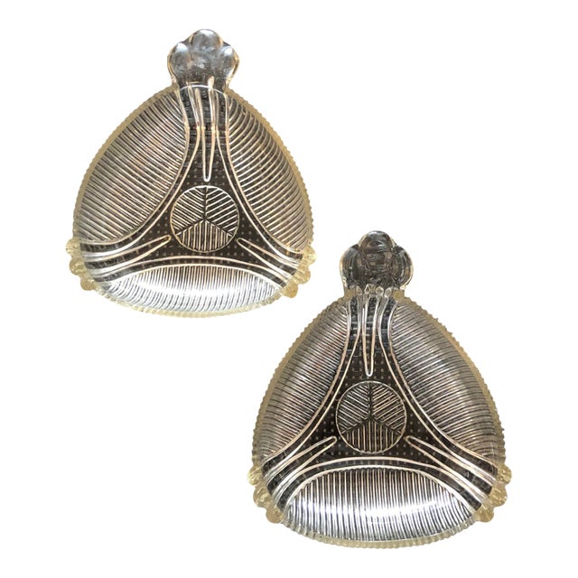 Art Deco 1930’s Hazel Atlas Candy Trinket Dishes- Set of 2 For Sale