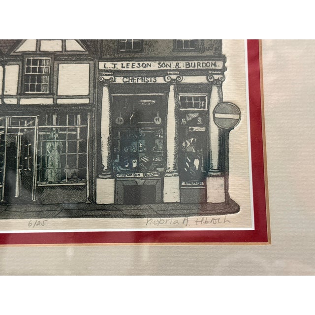 Victoria Elbroch Signed Hand-Colored Architectural Etching “The Chemist,” 6/25 For Sale In Lexington, KY - Image 6 of 11
