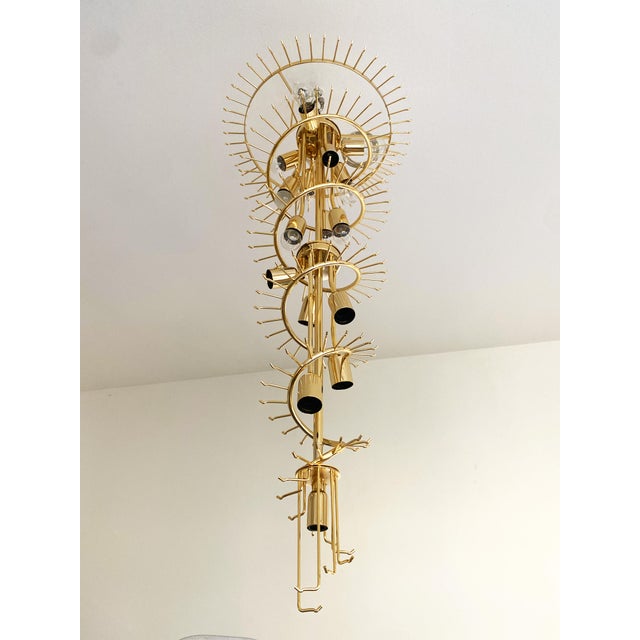 Glass Contemporary Amber “Quadriedro” Murano Glass Twister Chandelier in Venini Style For Sale - Image 7 of 8