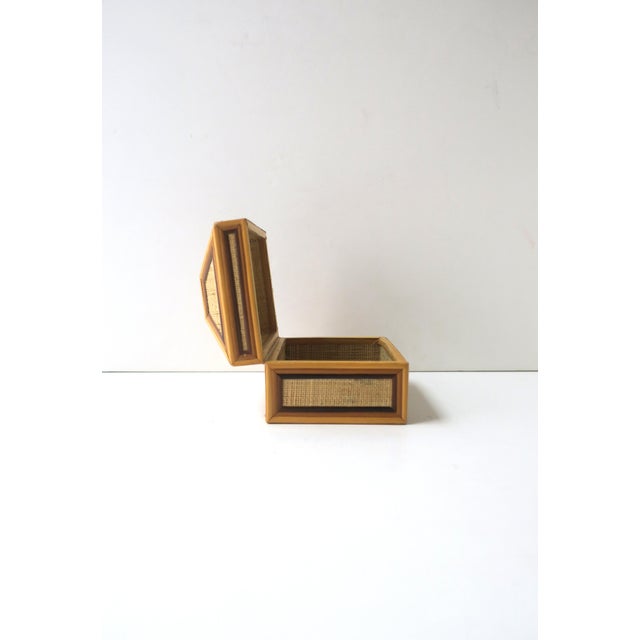 Wicker Linen Jewelry Box For Sale - Image 10 of 12