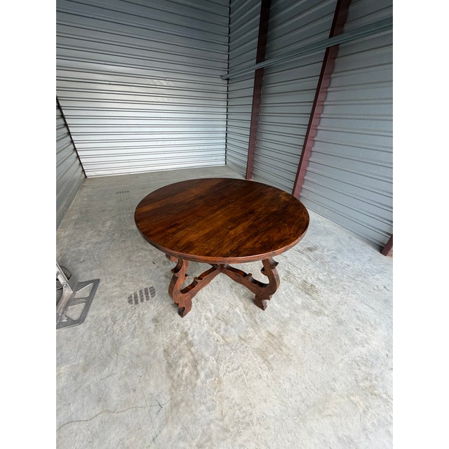 Antique Spanish Revival Round Table For Sale - Image 9 of 12