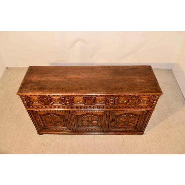 Wood 18th Century English Oak Geometric Dresser Base For Sale - Image 7 of 8
