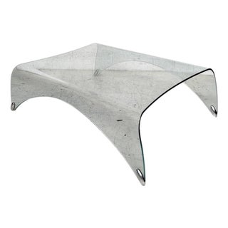 Genio Curved Glass Coffee Table by Massimo Iosa Ghini for Fiam, 2000s For Sale