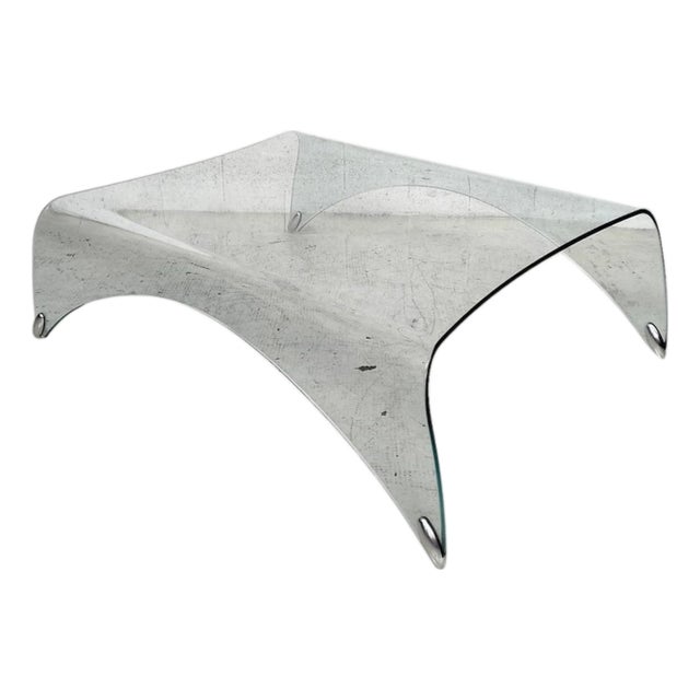 Genio Curved Glass Coffee Table by Massimo Iosa Ghini for Fiam, 2000s For Sale