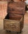 Early 20th Century French Repousse Brass and Wooden Firewood Box on Wheels For Sale - Image 4 of 9