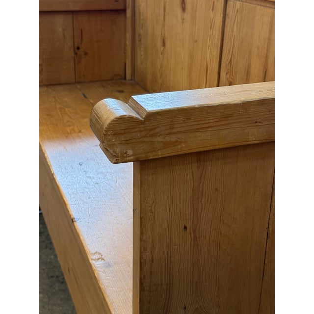 1920's English Pine Bench For Sale - Image 10 of 11