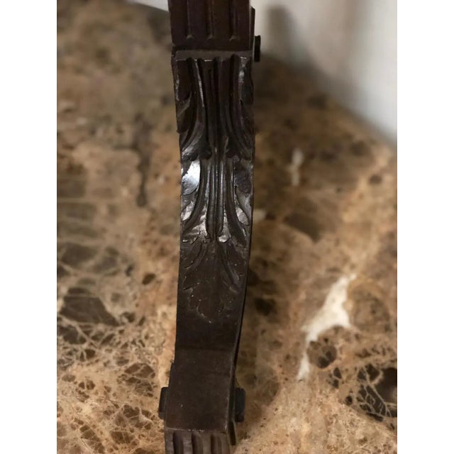 French Louis XVI Carved Oak Fireplace Screen For Sale - Image 4 of 7