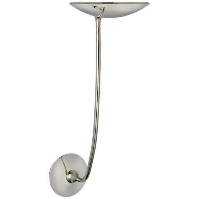 Keira Large Sconce in Polished Nickel Designer: Thomas O'Brien Height: 23" Extension: 13.25" Backplate: 4.75" Round...