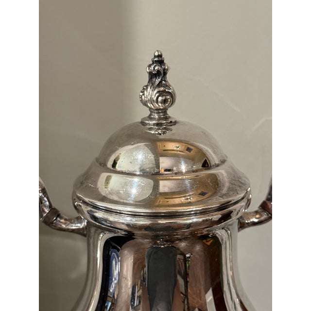 Vintage F B Rogers Silverplate Coffee Urn Samovar With Burner For Sale In Dallas - Image 6 of 10
